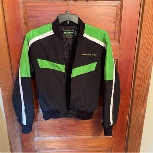 Womens Black and Green Artic Cat Jacket